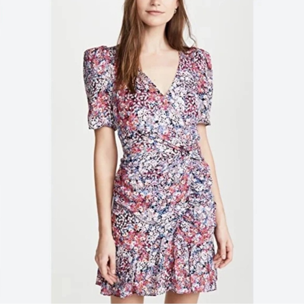 Silk Parker Krislyn Floral Dahlia Ditsy Mini Dress